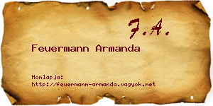 Feuermann Armanda névjegykártya